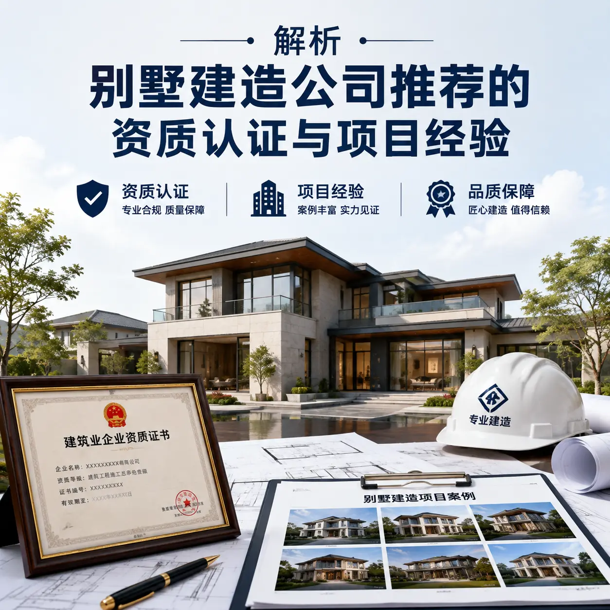 解析 黔西南 别墅建造公司推荐的资质认证与项目经验