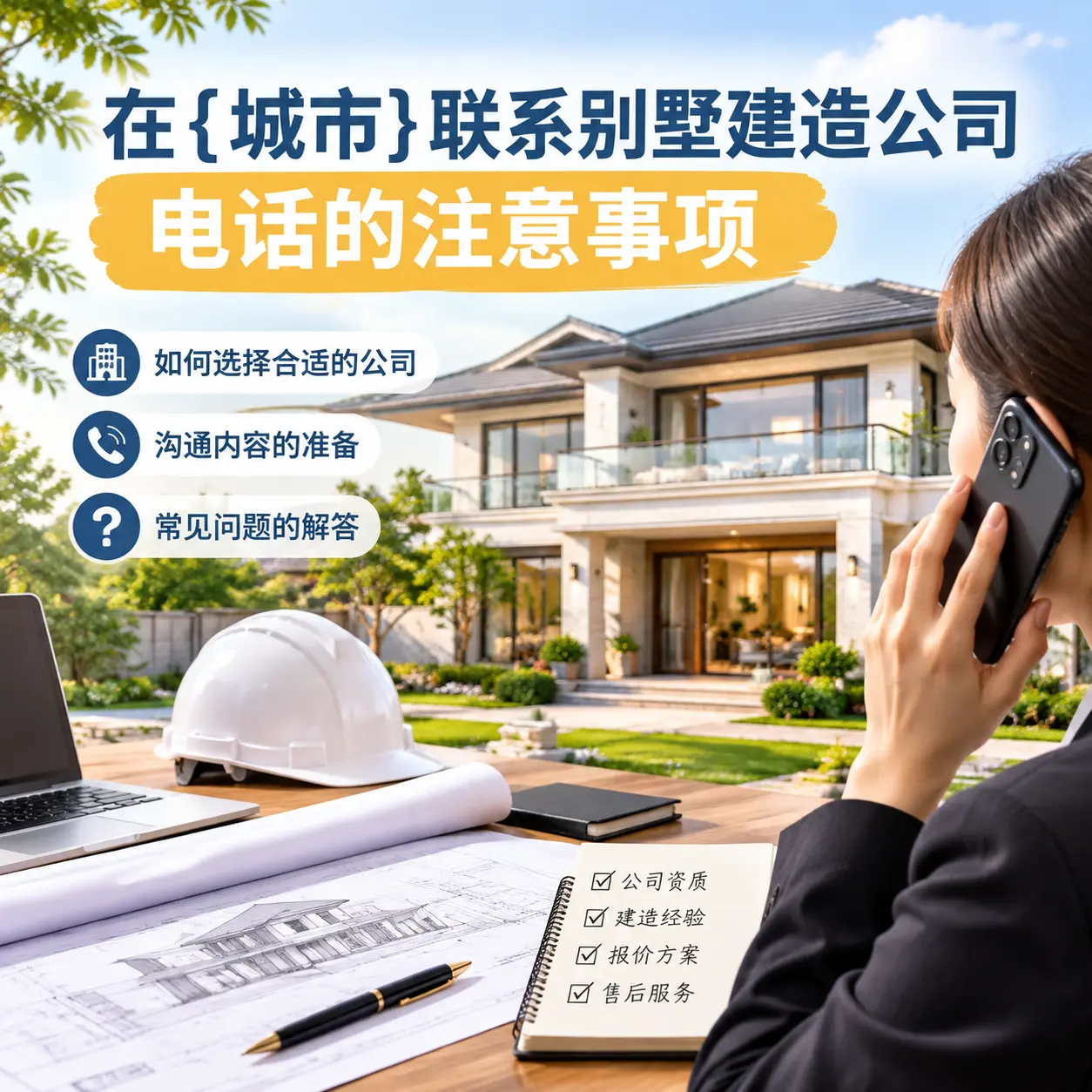 在黔西南联系别墅建造公司电话的注意事项