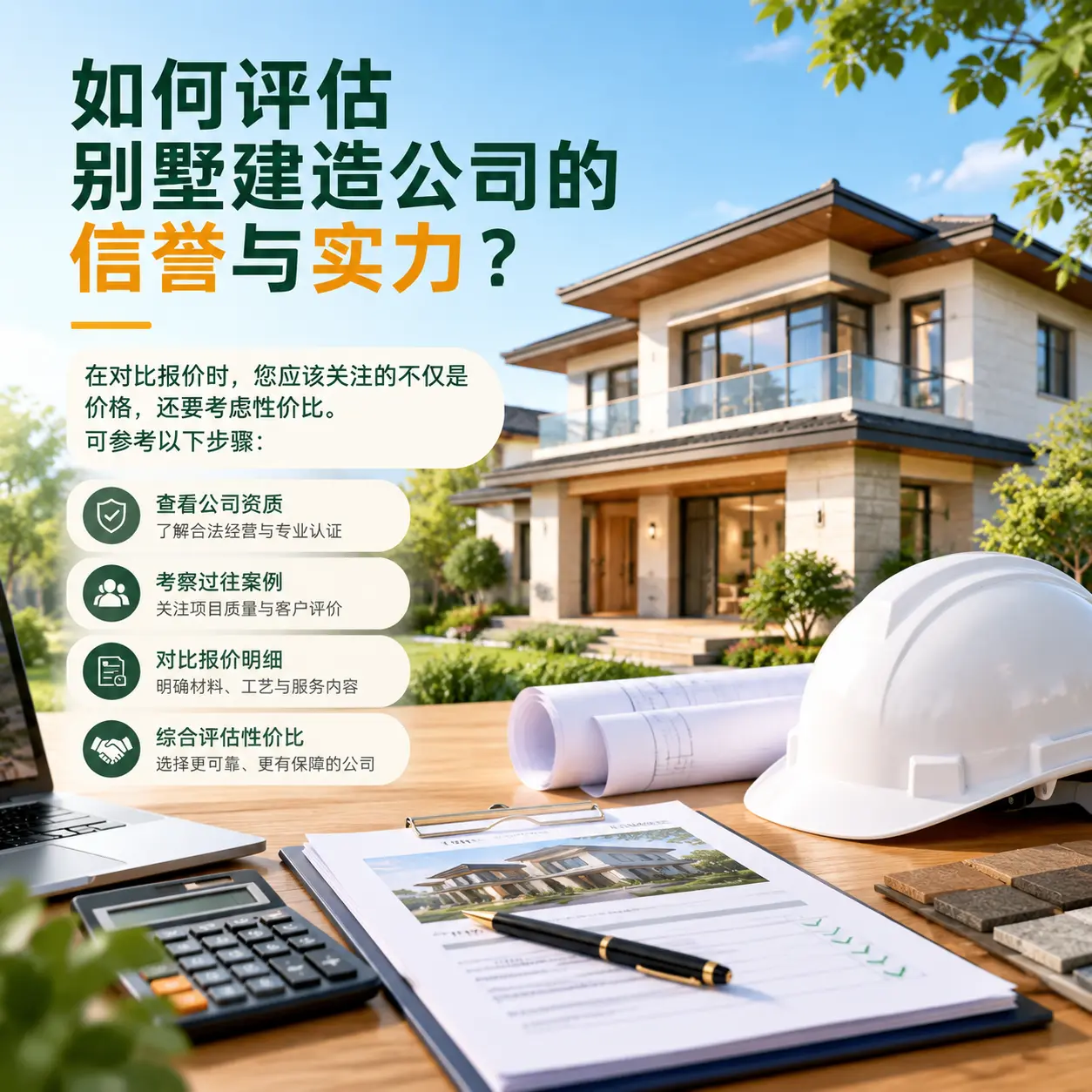 如何评估 黔西南 别墅建造公司的信誉与实力？