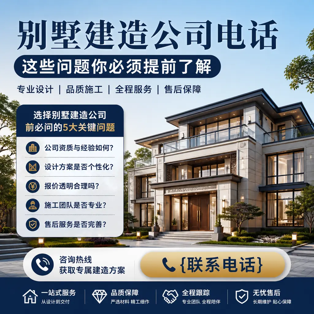 黔西南别墅建造公司电话,这些问题你必须提前了解